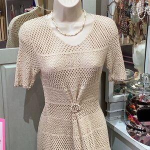 Vintage/Antique Handmade Crocheted and Tatted Dress. Exquisite and beautiful